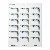 waterverf Waves Minimalist Envelope Label (Full Sheet)