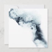 Waterverf Waves minimalistisch huwelijk uitnodigen Kaart (Achterkant)