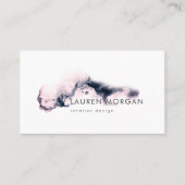 Waterverf Waves Paars Minimalistisch Visitekaartje (Voorkant)