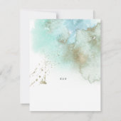 Waterverf Waves Pastel Bruiloft Diner Menu Kaart (Achterkant)