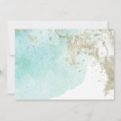 Waterverf Waves Pastel Bruiloft Kaart (Achterkant)