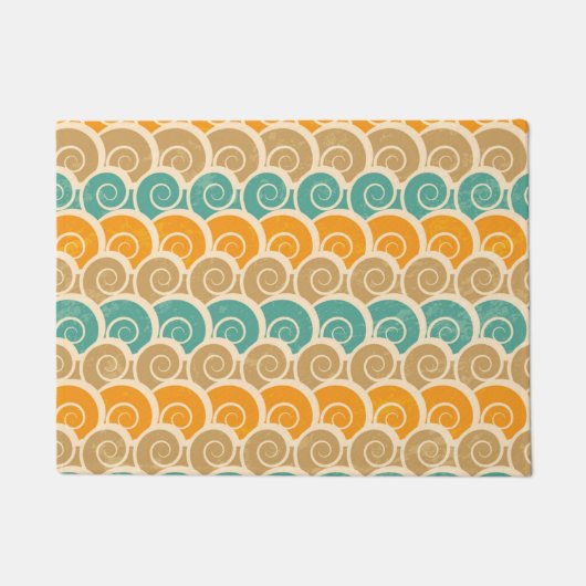 Waterverf Waves Patroon Deurmat (Voorkant)
