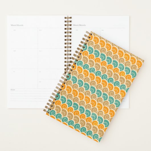 Waterverf Waves Patroon Planner (Display)