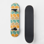 Waterverf Waves Patroon Skateboard (Voorkant)