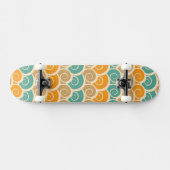 Waterverf Waves Patroon Skateboard (Horizontaal)