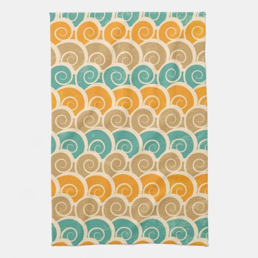 Waterverf Waves Patroon Theedoek (Verticaal)