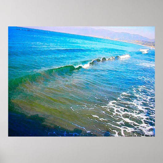 Waterverf Waves Poster (Voorkant)