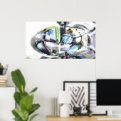 Waterverf Waves Poster (Thuiskantoor)