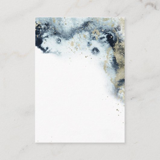 Waterverf Waves Receptie Behuizing Kaart (Achterkant)