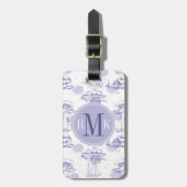 Waterverf Waves & Ships Patroon Bagagelabel (Voorkant verticaal)