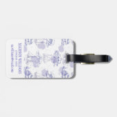 Waterverf Waves & Ships Patroon Bagagelabel (Achterkant horizontaal)