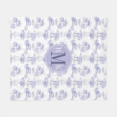 Waterverf Waves & Ships Patroon Fleece Deken (Voorkant (Horizontaal))