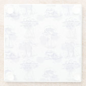 Waterverf Waves & Ships Patroon Glazen Onderzetter (Achterkant)