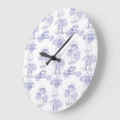 Waterverf Waves & Ships Patroon Grote Klok (Hoek)