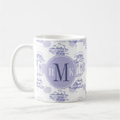 Waterverf Waves & Ships Patroon Koffiemok (Links)