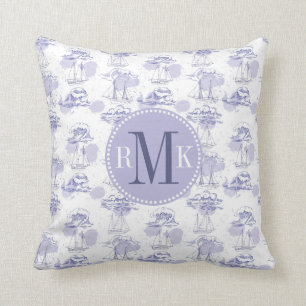 Waterverf Waves & Ships Patroon Kussen