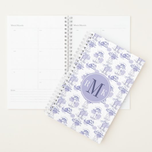 Waterverf Waves & Ships Patroon Planner (Display)