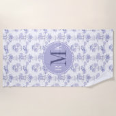 Waterverf Waves & Ships Patroon Strandlaken (Voorkant)