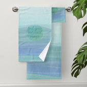 Waterverf Waves Vind uw Mermaid Magic Quote Bad Handdoek