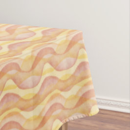 Waterverf Wavy Stripes, geel en Oranje Tafelkleed