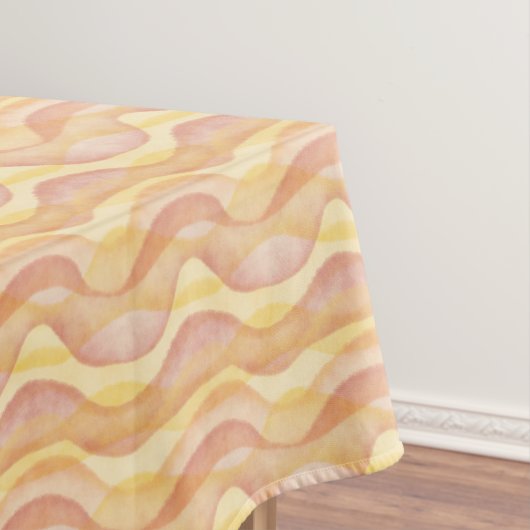 Waterverf Wavy Stripes, geel en Oranje Tafelkleed (Voorbeeld)