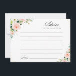 waterverf wazig roze florale suspensie advieskaart<br><div class="desc">Een eenvoudig bloemontwerp met prachtige bloemen met een wazige roze waterverf. Voel vrij om de kleuren en tekstdetails te veranderen.</div>