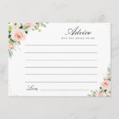 waterverf wazig roze florale suspensie advieskaart (Voorkant)