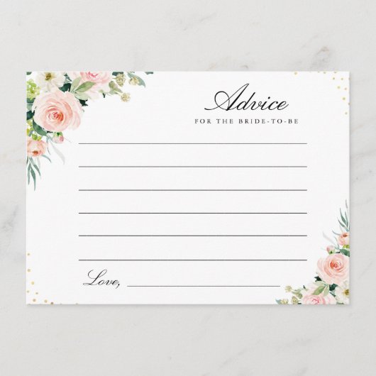 waterverf wazig roze florale suspensie advieskaart (Voorkant)