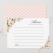 waterverf wazig roze florale suspensie advieskaart (Voorkant / Achterkant)