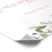 Waterverf wazig roze florale Versterking Poster (Hoek)