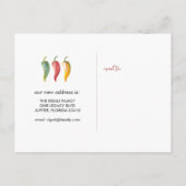 Waterverf We hebben Chili Pepper Briefkaart verpla (Achterkant)