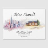 Waterverf We hebben de stad naar het land verplaat Magnetische Uitnodiging (Voorkant)