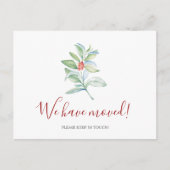 Waterverf We hebben het kerstBriefkaart verplaatst Briefkaart (Voorkant)