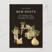 Waterverf We hebben nieuwe wortels gepland Aankondigingskaart (Voorkant)
