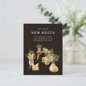 Waterverf We hebben nieuwe wortels gepland Aankondigingskaart (Staand voorkant)