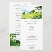 Waterverf Weddenprogramma voor landelijke heuvels Bedankkaart (Voorkant / Achterkant)