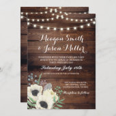 Waterverf Weddenschap Anemone Wood Floral Kaart (Voorkant / Achterkant)