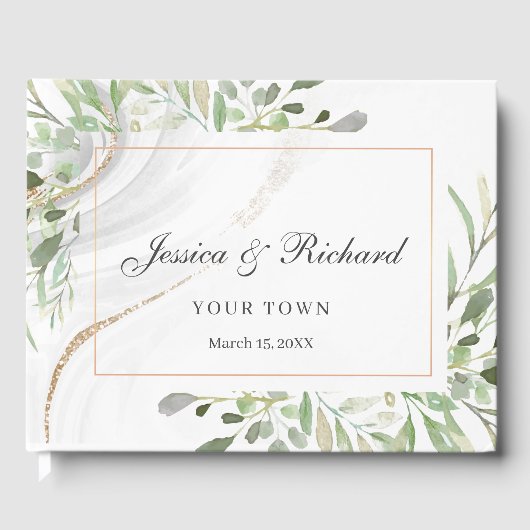 Waterverf Weddenschap Gastenboek (Voorkant)