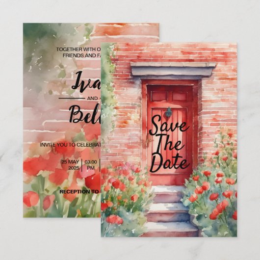 Waterverf Weddenschap Kaart (Voorkant / Achterkant)