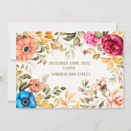 Waterverf Weddenschap Kaart (Achterkant)