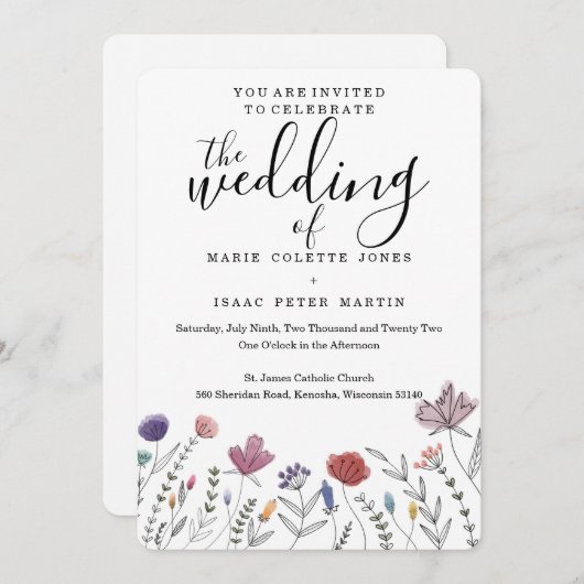 Waterverf Weddenschap Kaart (Voorkant / Achterkant)