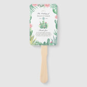 Waterverf weddenschap met succes handwaaier (Voorkant)