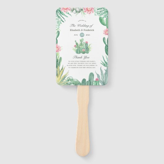 Waterverf weddenschap met succes handwaaier (Voorkant)