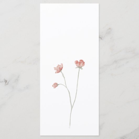 Waterverf Weddenschap of Gebeurtenismenu Menu (Achterkant)