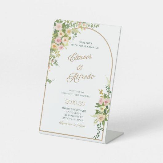 Waterverf Weddenschap Reclamebord Met Voetstuk (Voorkant)