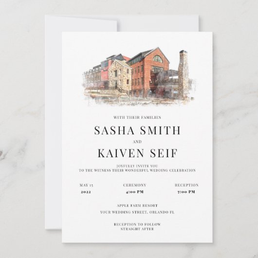 Waterverf Weddenschap Venue Kaart (Voorkant)