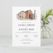 Waterverf Weddenschap Venue Kaart (Staand voorkant)