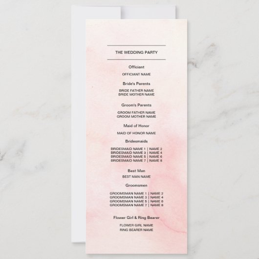 Waterverf-weddenschappen met kettingbloemen kaart (Achterkant)