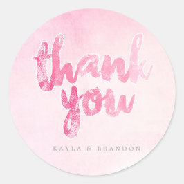 Waterverf - Weddenschappen - Roze | WOORDEN Ronde Sticker