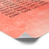 Waterverf-weddenschapskaart op tabelnummer poster (Hoek)